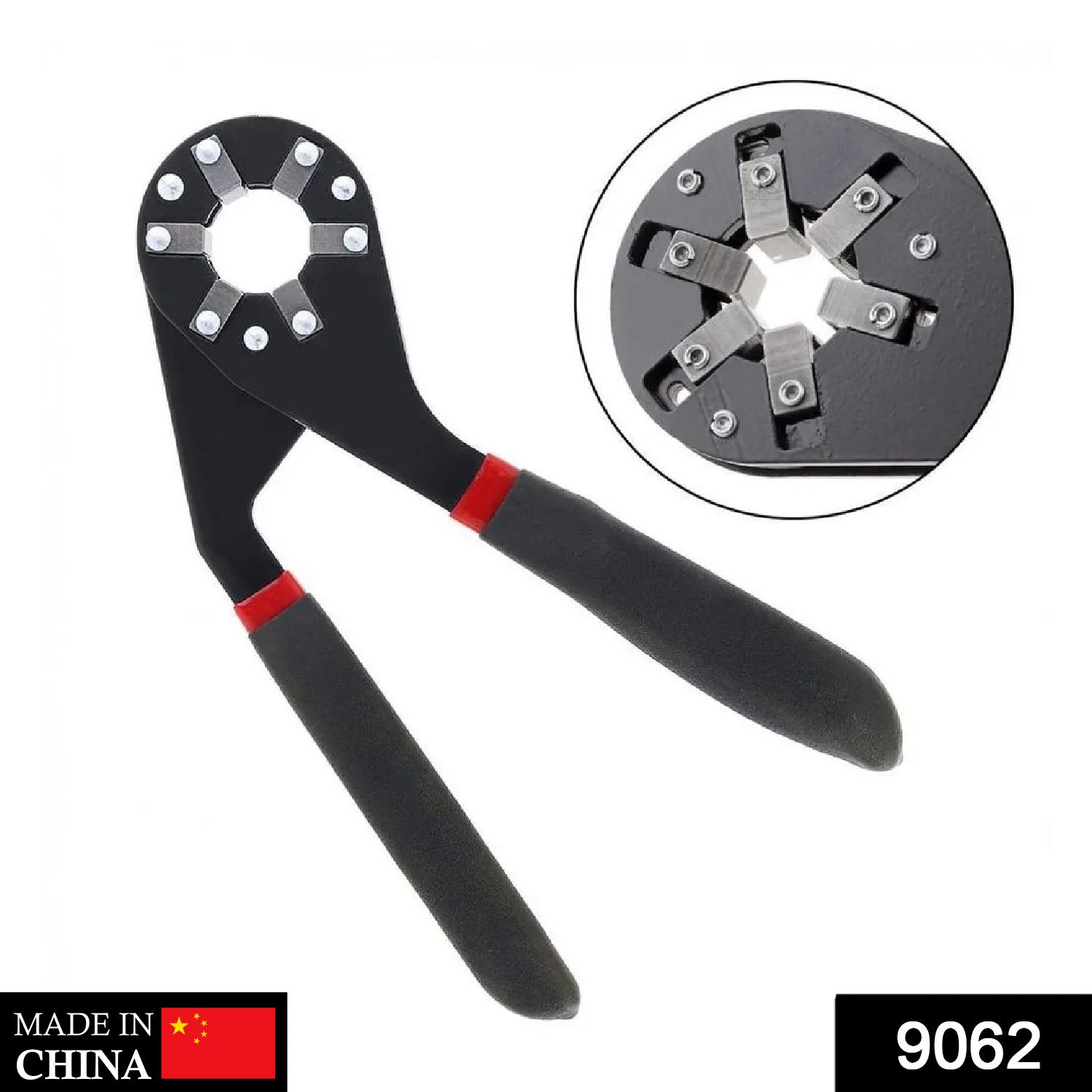 9062 Multi-Function Hexagon Universal Wrench Adjustable Bionic Plier Spanner Repair Hand Tool (Small) Single Sided Bionic Wrench Household Repairing Wrench Hand Tool