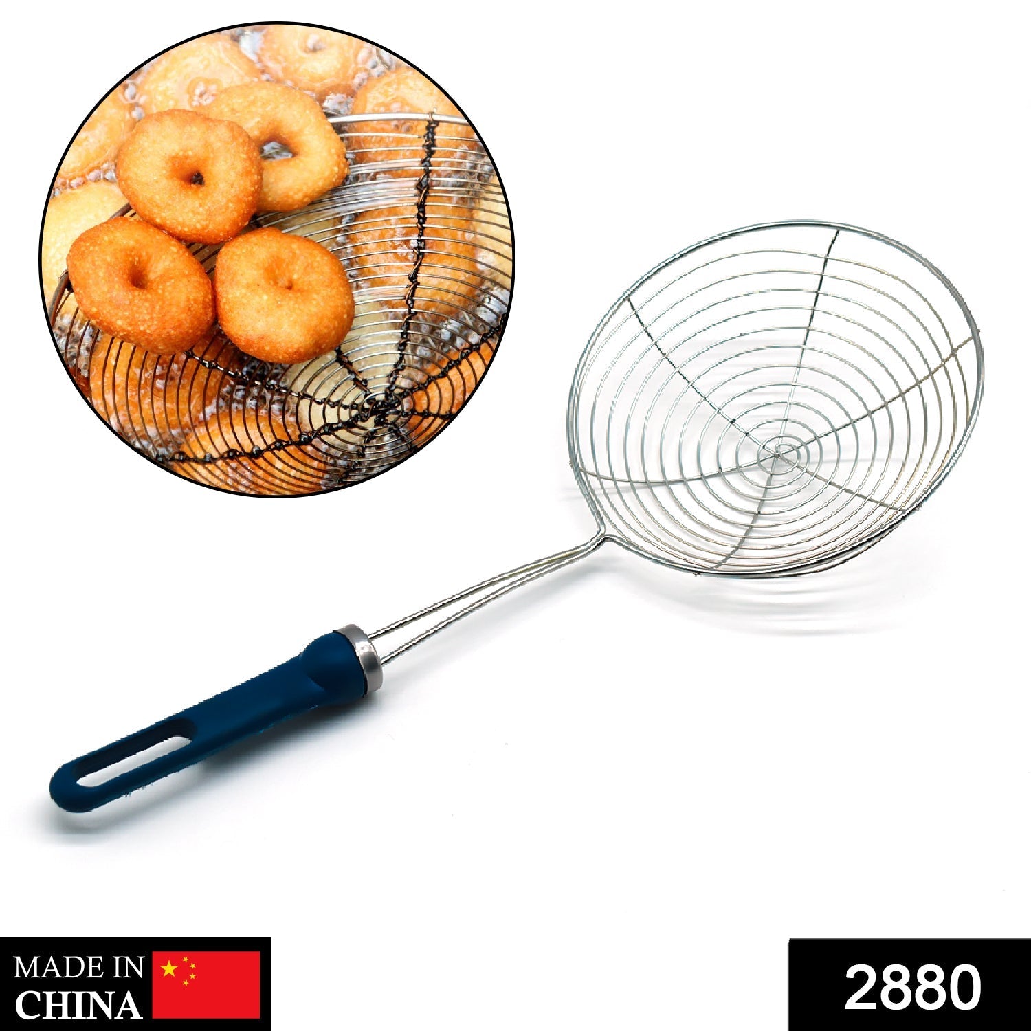 2880 Round Stainless Steel Deep Fry /Mesh Strainer