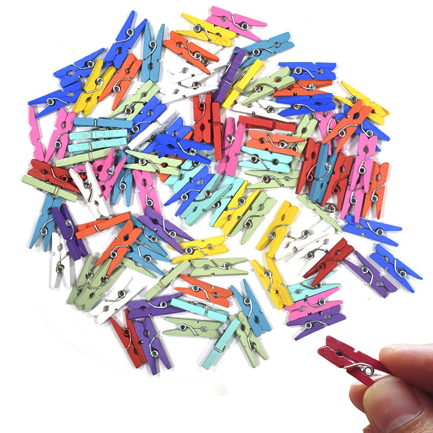 1345 Multipurpose Wooden Clips /Cloth Pegs (Small, 50 Pcs) 