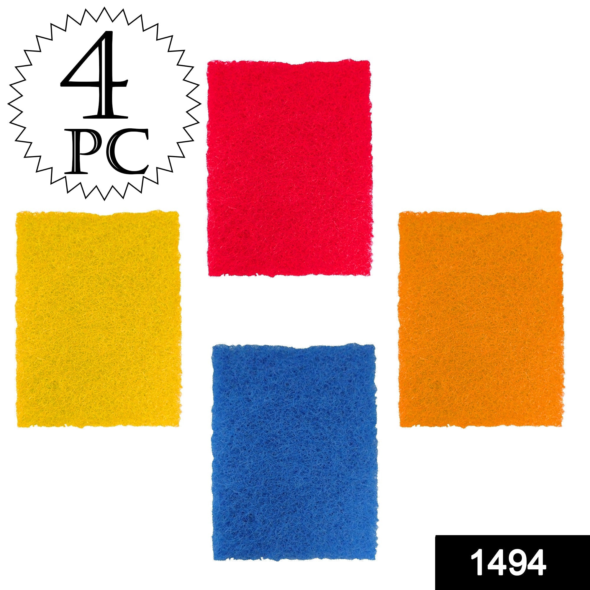 1494 Kitchen Scrubber Pads for Utensils/Tiles Cleaning (Pack of 4)