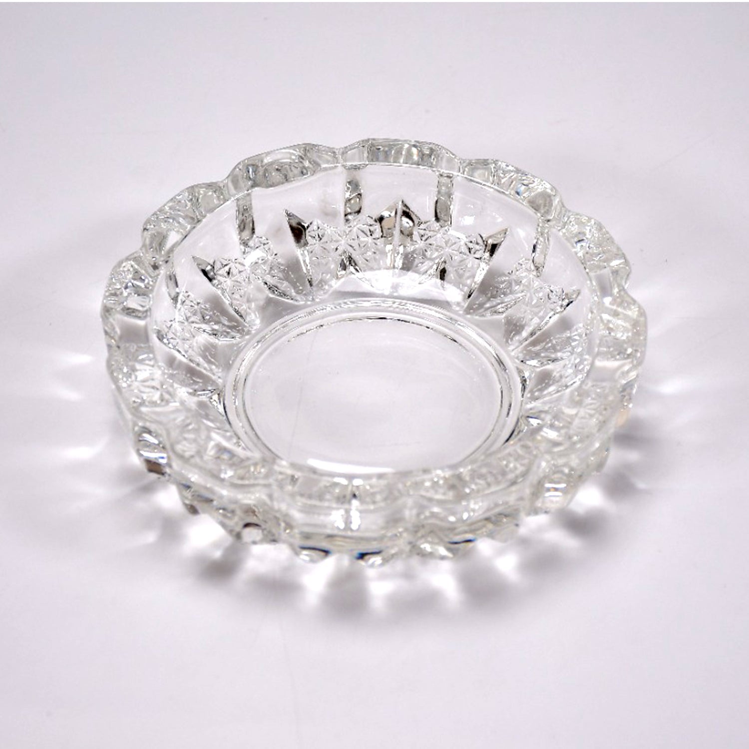 4066 paricutin Glass Crystal Quality Cigar Cigarette Ashtray Round Tabletop for Home Office Indoor Outdoor Home Decor