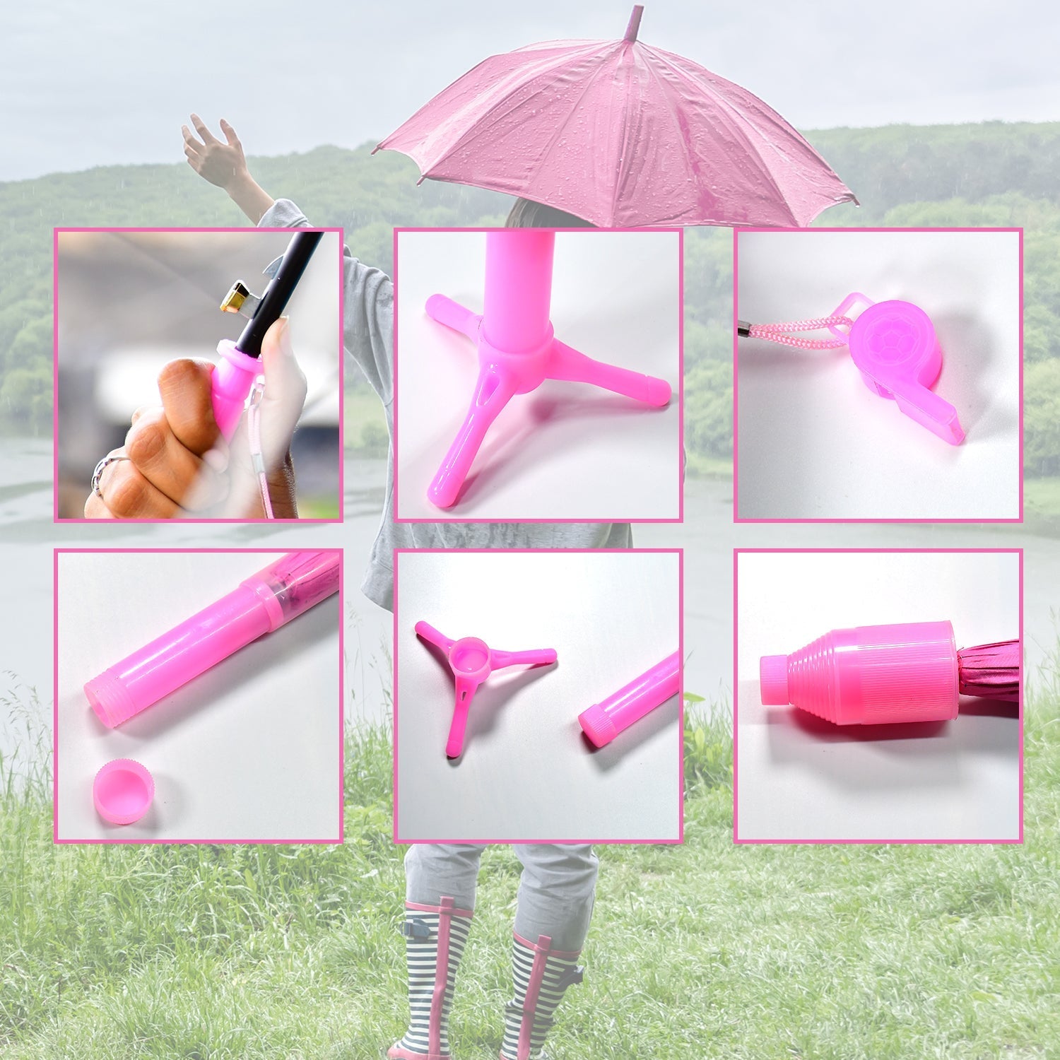 6247 Umbrella With Handle and Lightweight Safety Round plastic cap