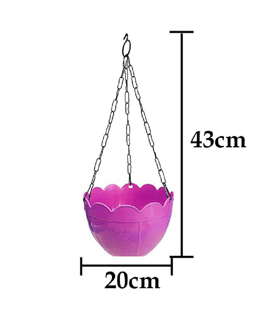 3851 Flower Pot Plant with Hanging Chain for Houseplants Garden Balcony Decoration