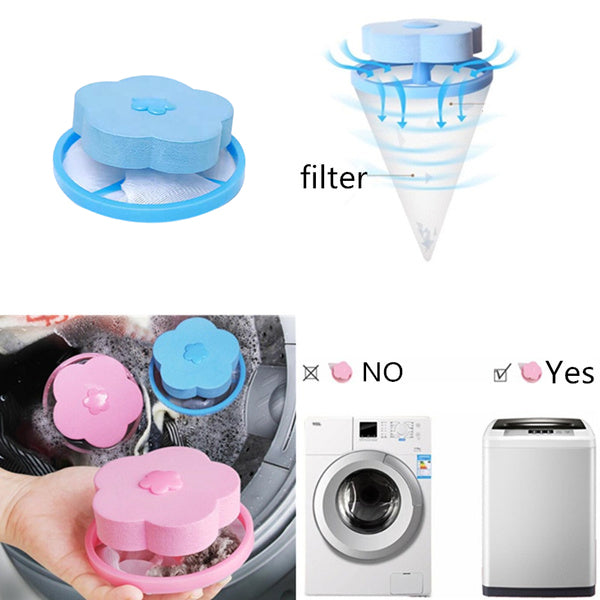 1446 Washing Machine Floating Filter Lint Mesh Bag Net Pouch Hair/Lint Catcher