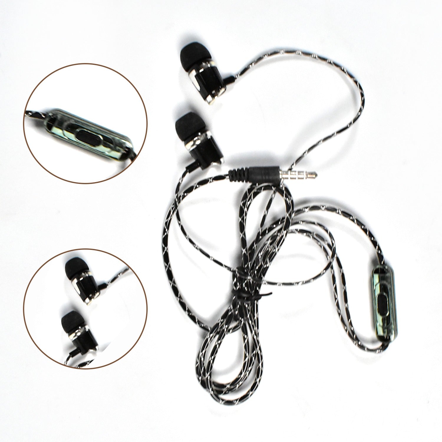 6396 EARPHONE ISOLATING STEREO HEADPHONES WITH HANDS-FREE CONTROL EARPHONE ( 1PC )