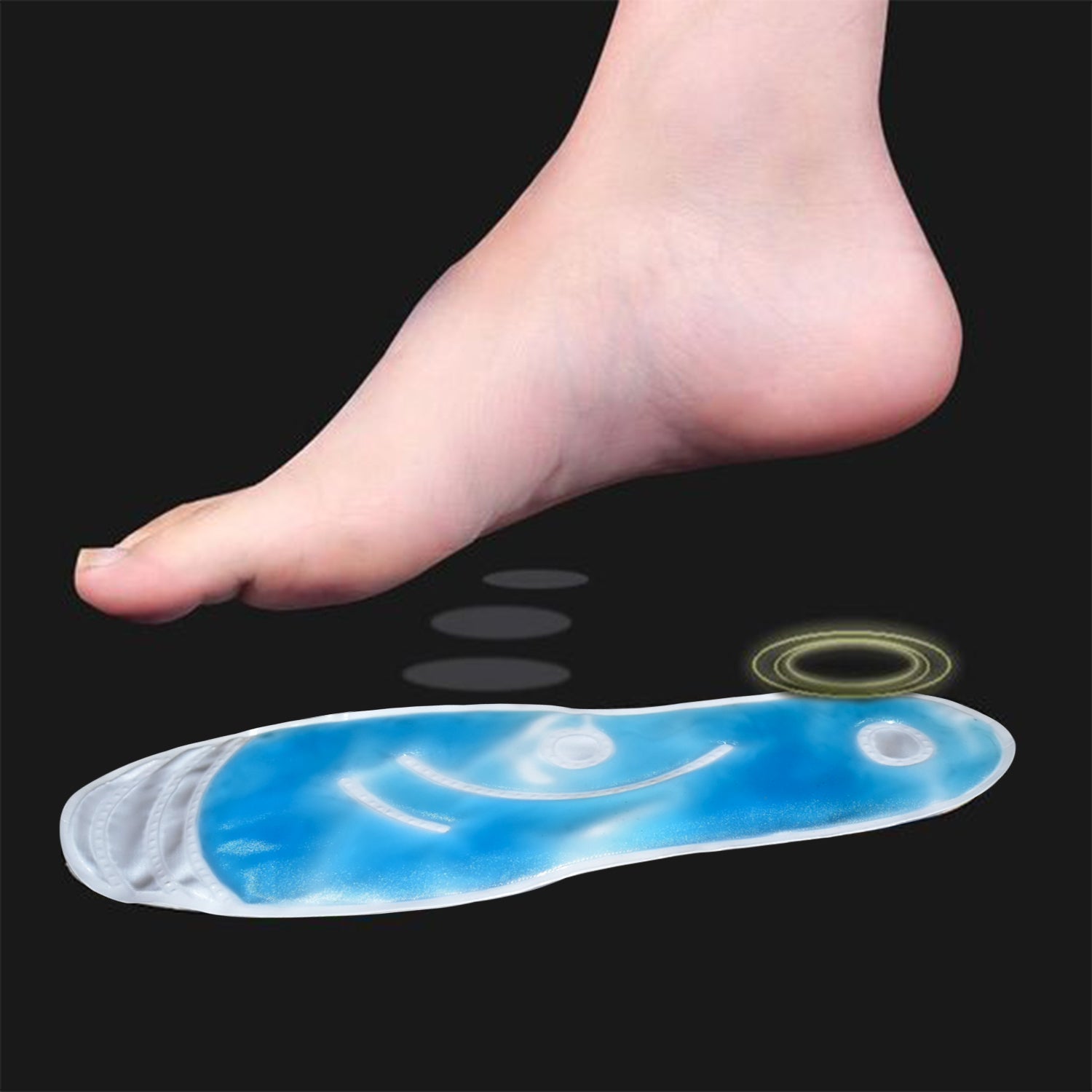 1614 Silicone Gel Shoe Pads Foot Insoles Cushion Pad (1Pair)