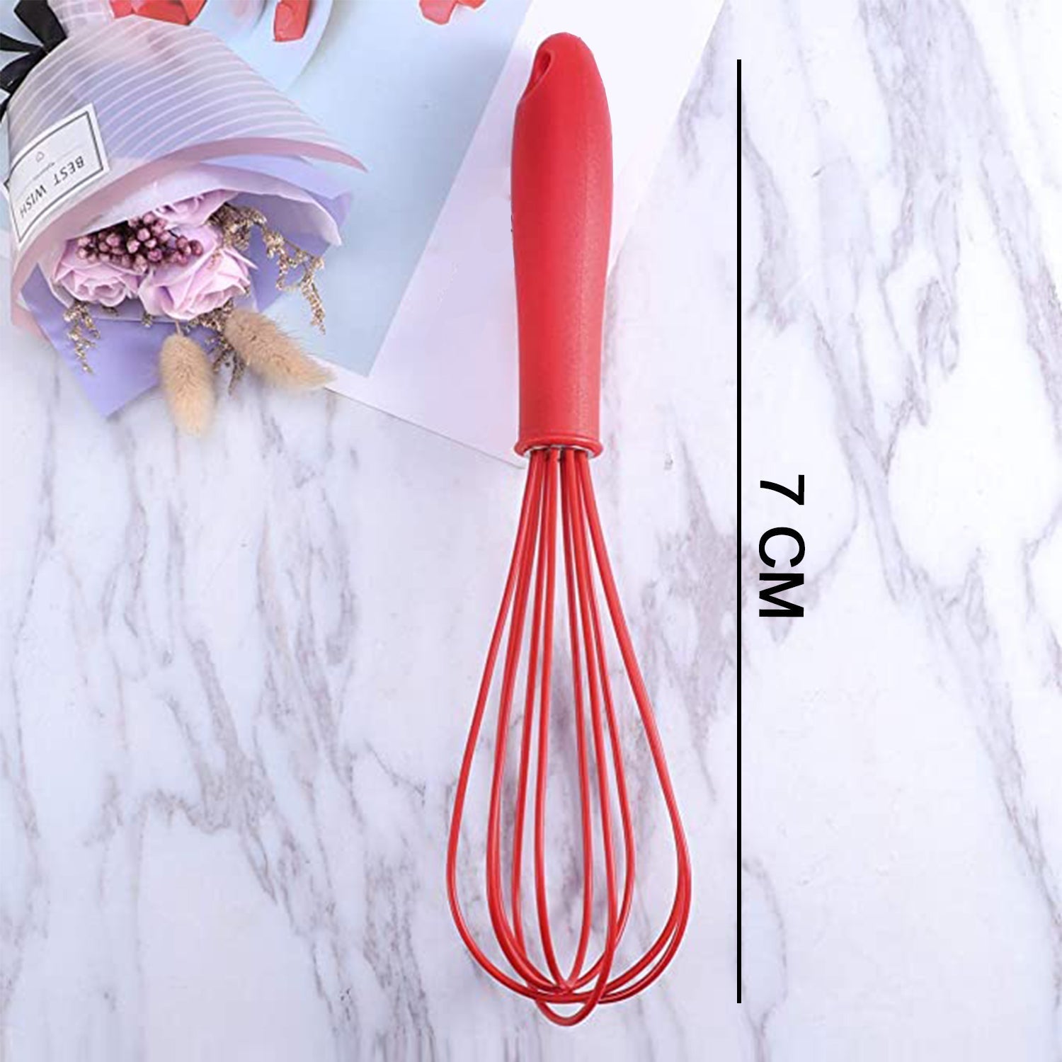 2930 Manual Whisk Mixer Silicone Whisk, Cream Whisk, Flour Mixer, Rotary Egg Mixer, Kitchen Baking Tool. 