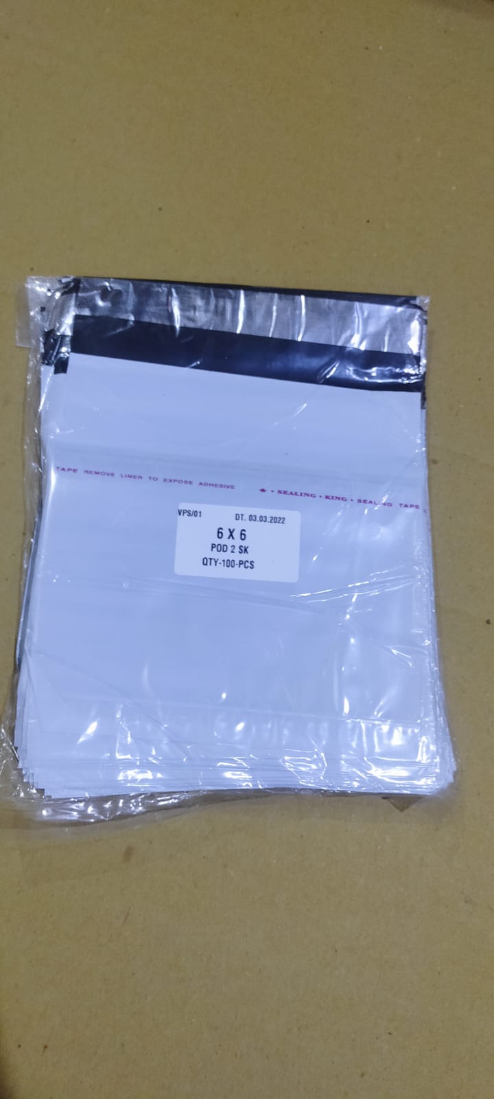 0925 Tamper Proof Courier Bags (06X06 inch) Pack of 100Pcs