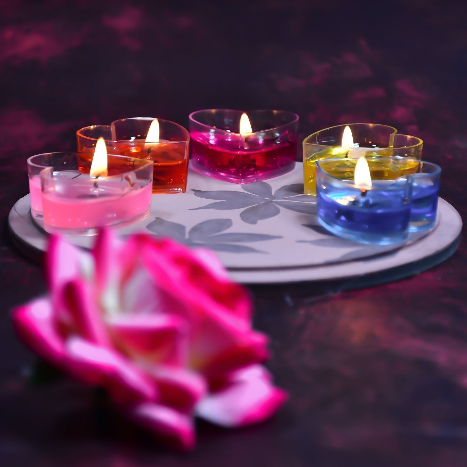 6238 Heart Shape Wax Scented Candles. (Pack of 20 pcs)