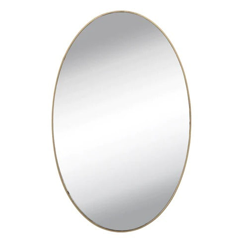 9053A SMALL OVAL FRAME LESS MIRROR WALL STICKER FOR DRESSING