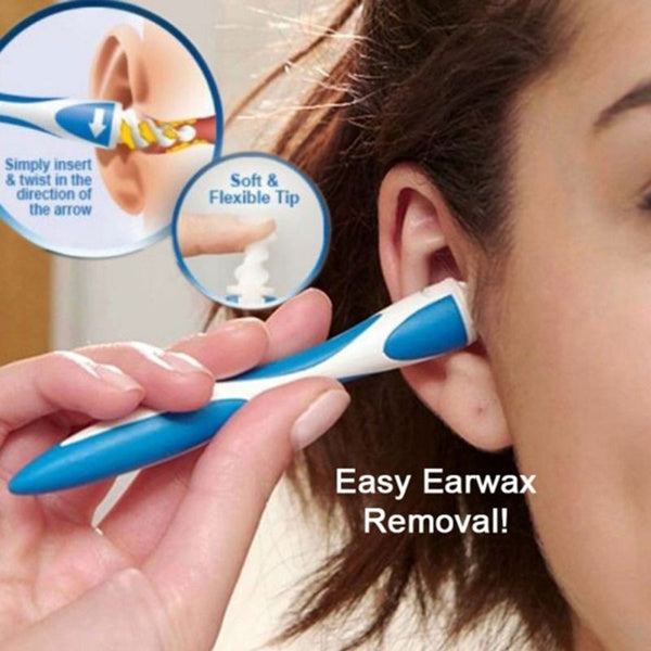 4656 Smart Swab Silicone Easy Earwax Removal with 16 Replacement Disposable Soft Tips/Ear Wax