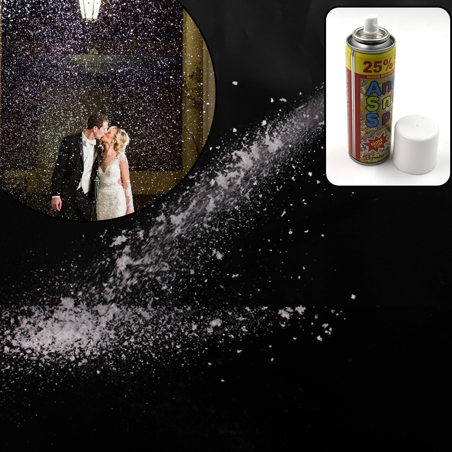 8071 Party Snow Spray used in all kinds of party and official places for having fun with friends and others.