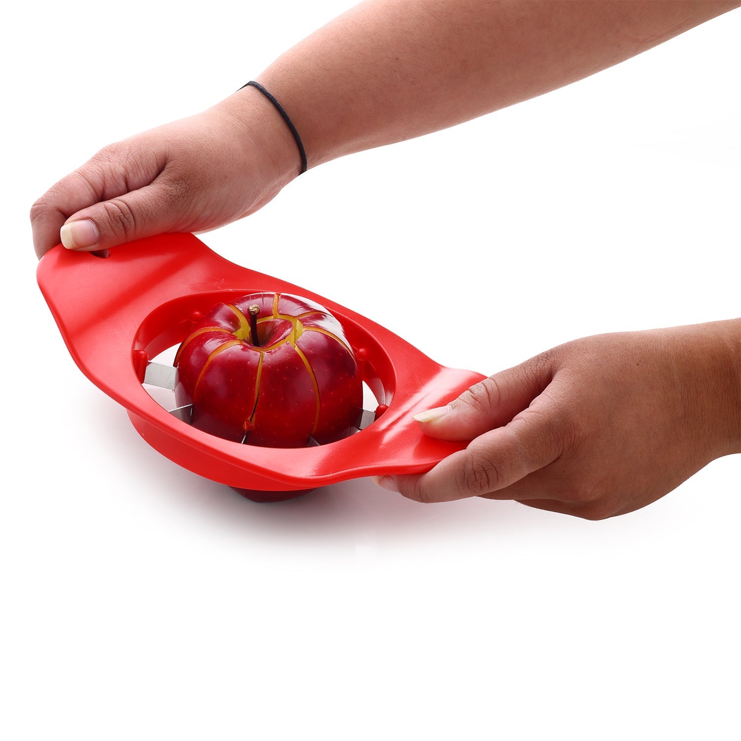 8124 Ganesh Plastic & Stainless Steel Apple cutter  (colors may vary)