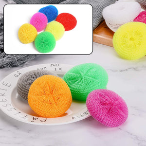 2629 Plastic Scrubber Round Nylon Scrubbers (Pack of 12)