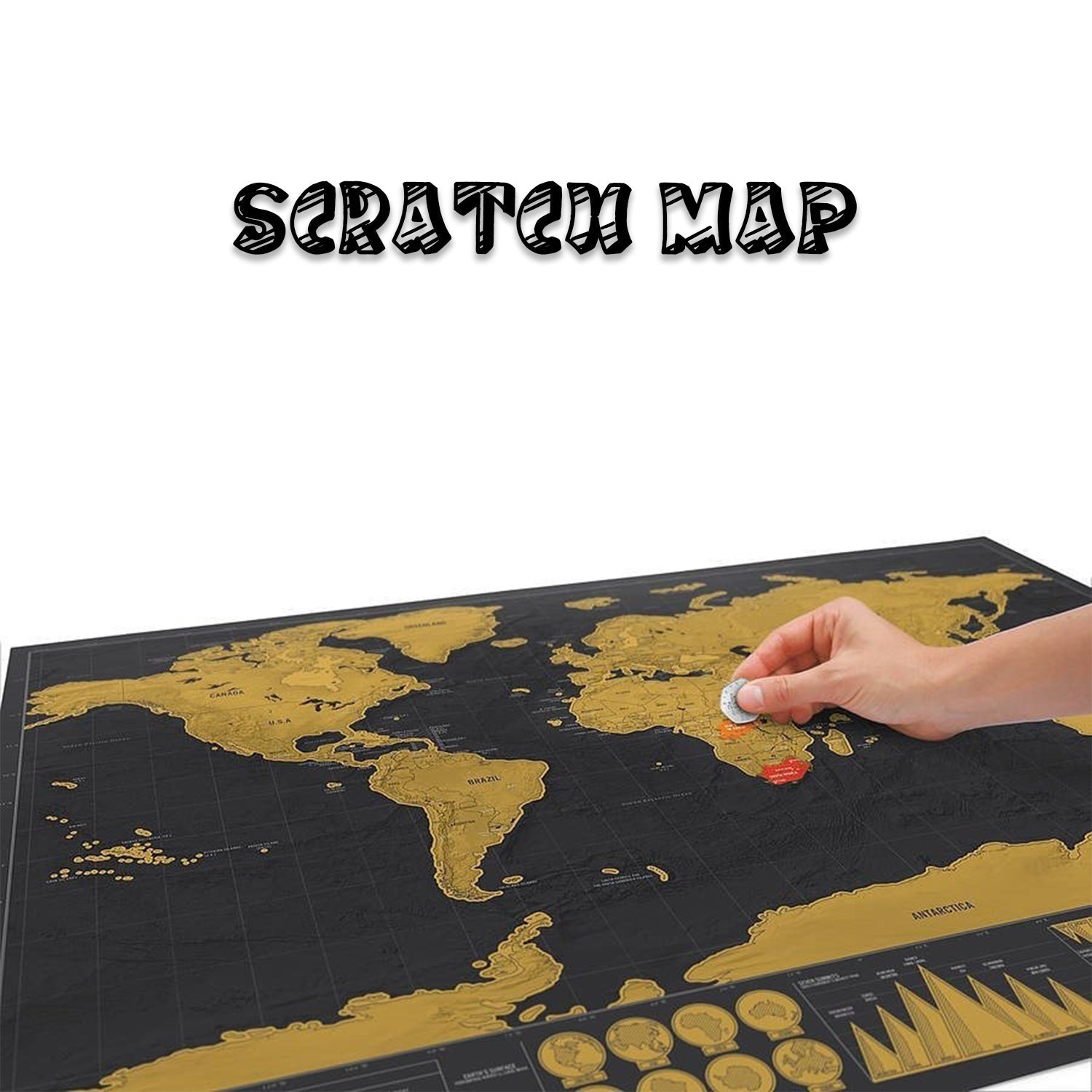 6265 Scratch Off Map Interactive Vacation Poster World Travel Maps