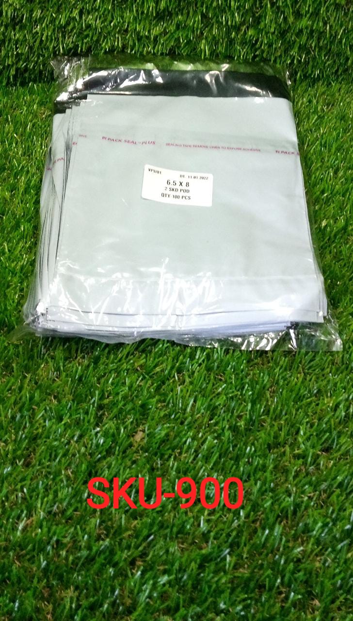 900 Tamper Proof Courier Bags(6.5X08 PLAIN 180 POD M1) - 100 pcs