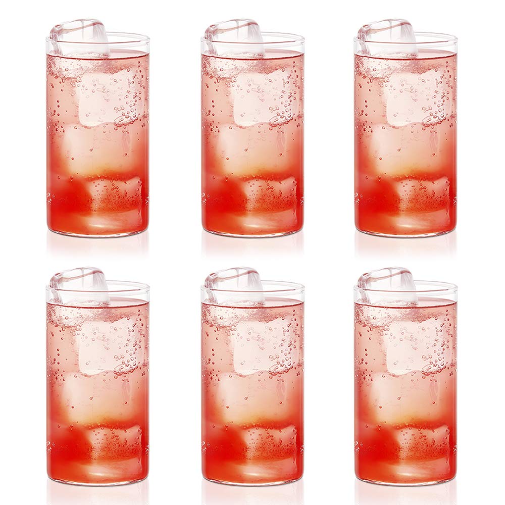 2343 Heavy unbreakable Stylish Plastic Clear look fully Transparent Glasses Set 330ml (6pcs)