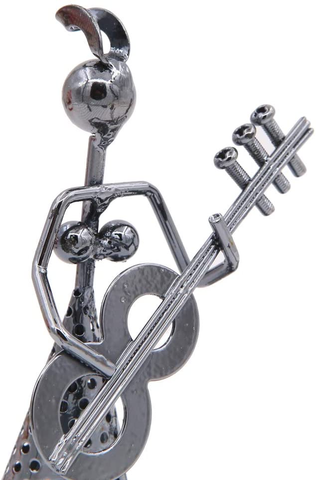 1640 Girl Musician Playing Bass Guitar Pen Stand Showpiece