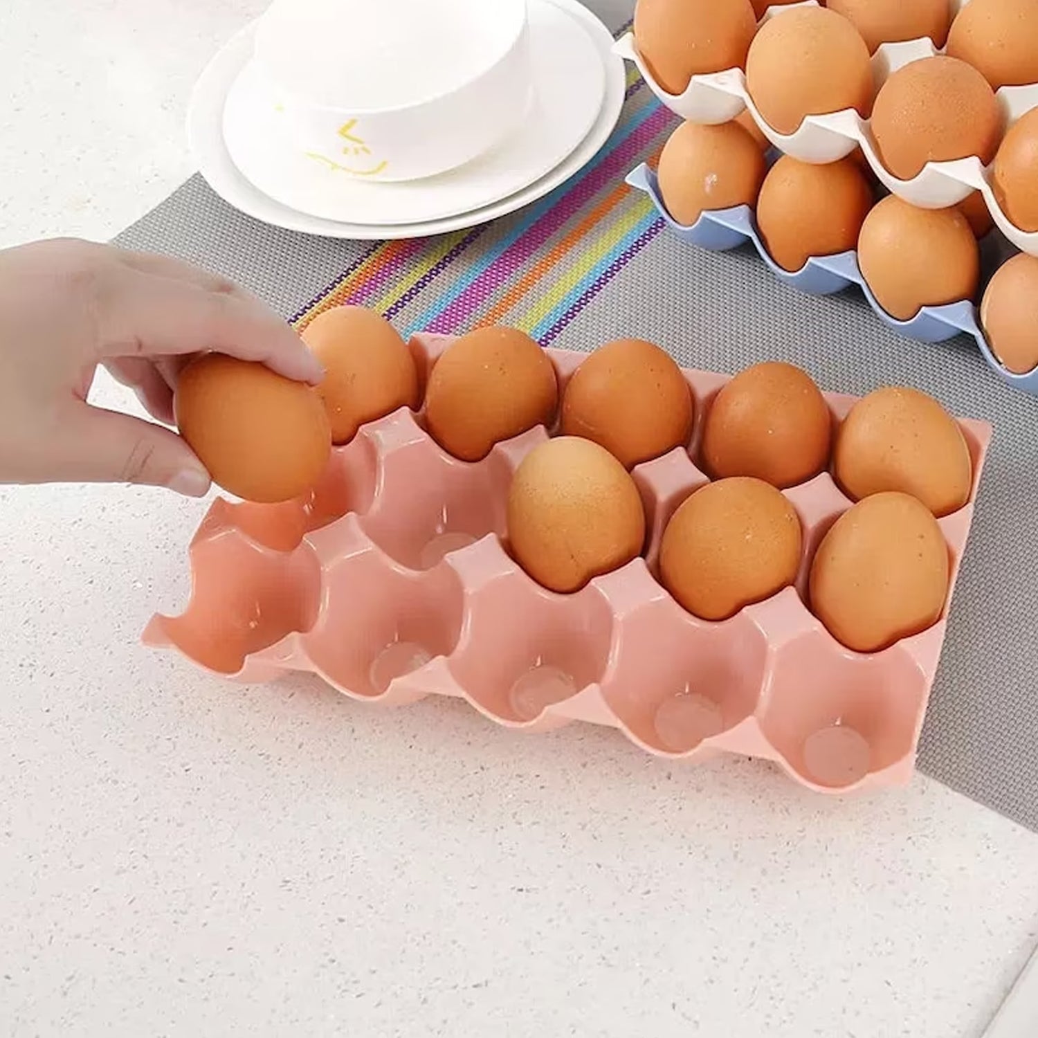 2206 Egg Trays for Storage with 15 Eggs Holder