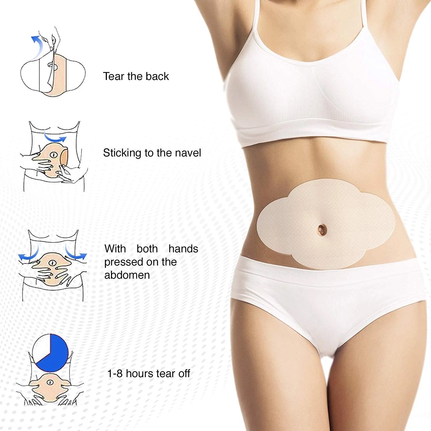 6435 Wonder Patch Quick Slimming Patch Belly Slim Patch Abdomen Fat burning Navel Stick Slimer Face Lift Tool