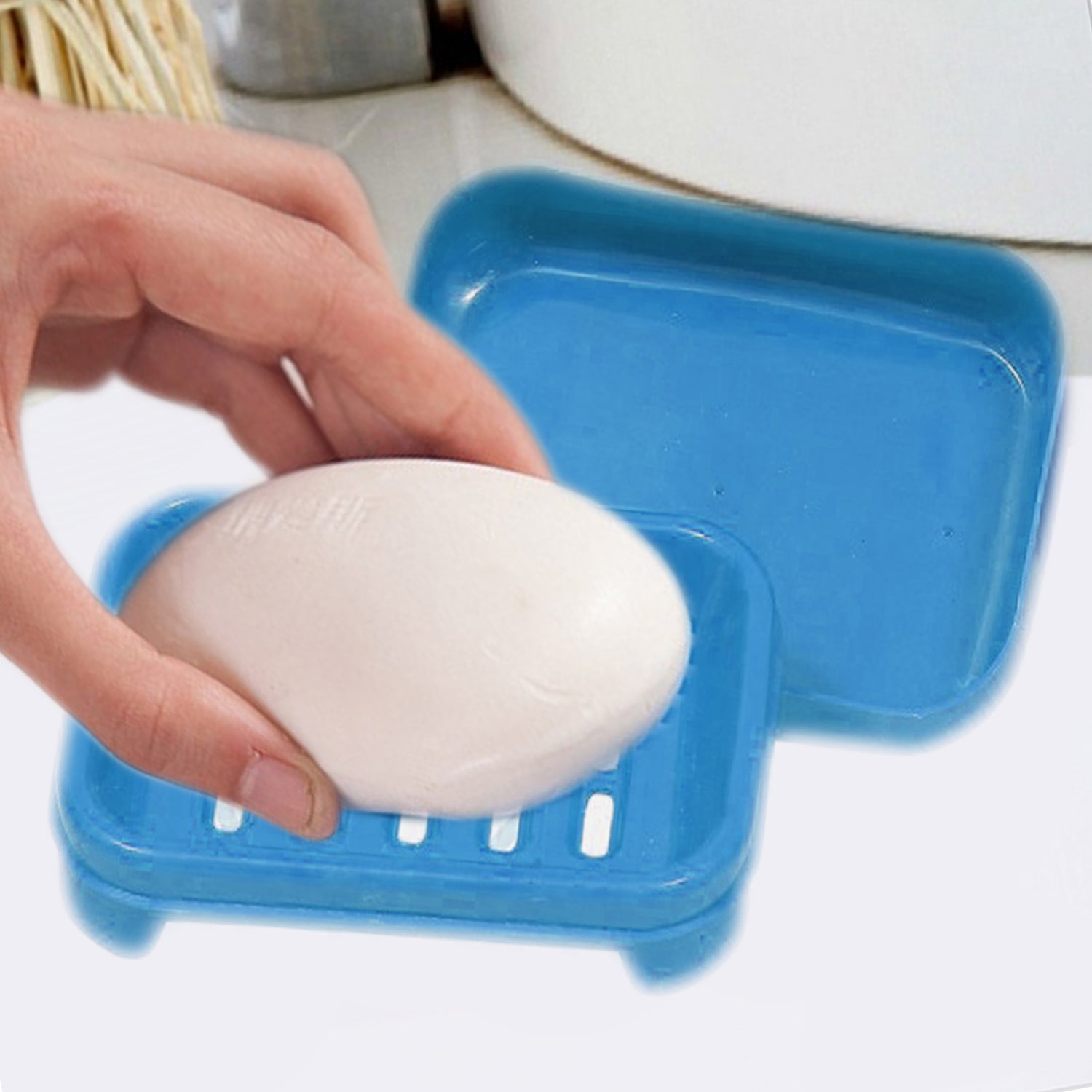 1128 Covered Soap keeping Plastic Case for Bathroom use