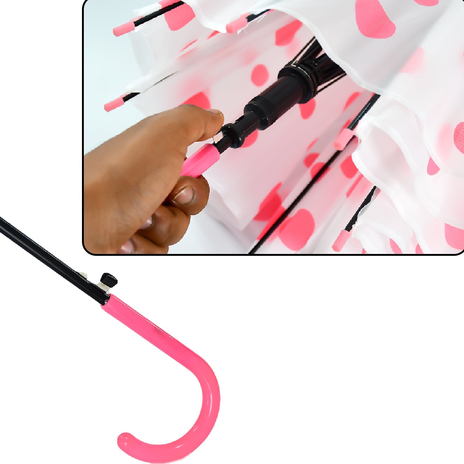 6258 Dot Printed Umbrella for Men and Women Multicolor