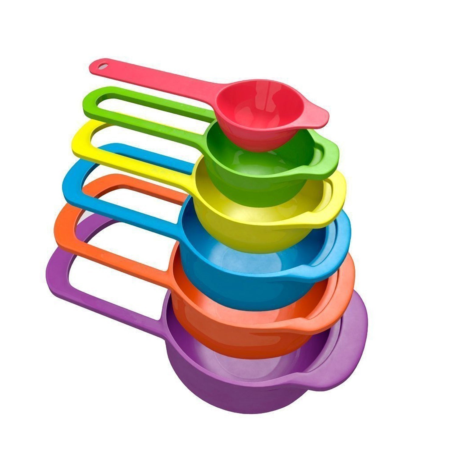 0811A Plastic Measuring Spoons for Kitchen (6 pack)