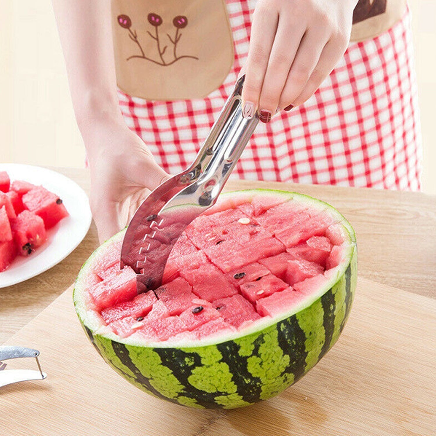 2981 Watermelon Cantaloupe Slicer Stainless Steel Knife Corer Fruit Vegetable - Tools Kitchen Gadgets Melon Slicer Cutter Melon Fruit