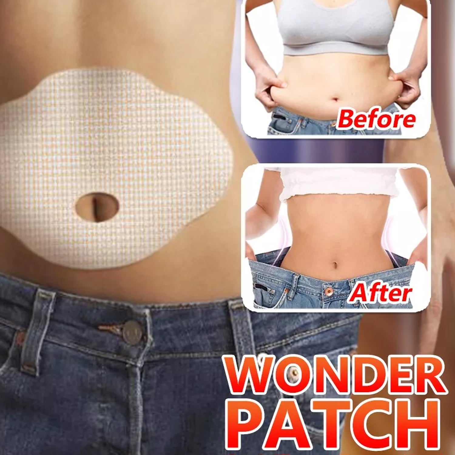 6435 Wonder Patch Quick Slimming Patch Belly Slim Patch Abdomen Fat burning Navel Stick Slimer Face Lift Tool