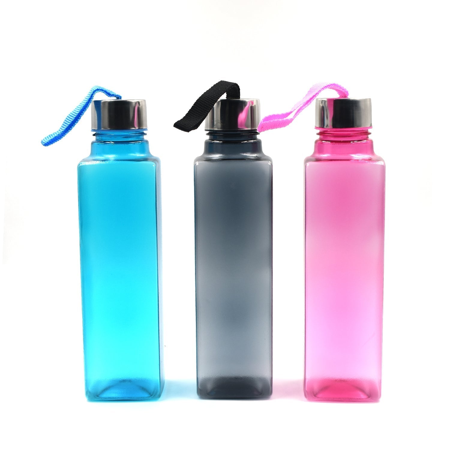 2669 3Pc Set Square Bottle 1000ml Used for storing water and beverages purposes for people.