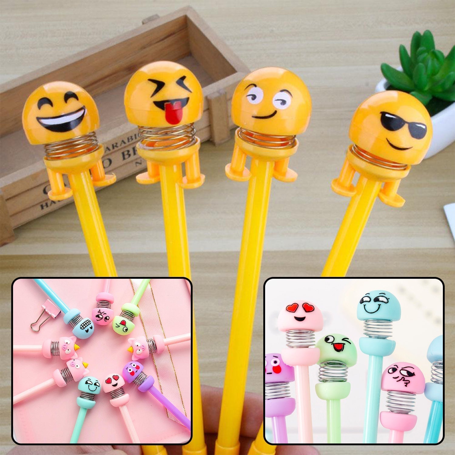 4771 Emoji Pen and Emoji Pencil Used by kids for writing and playing purposes etc.