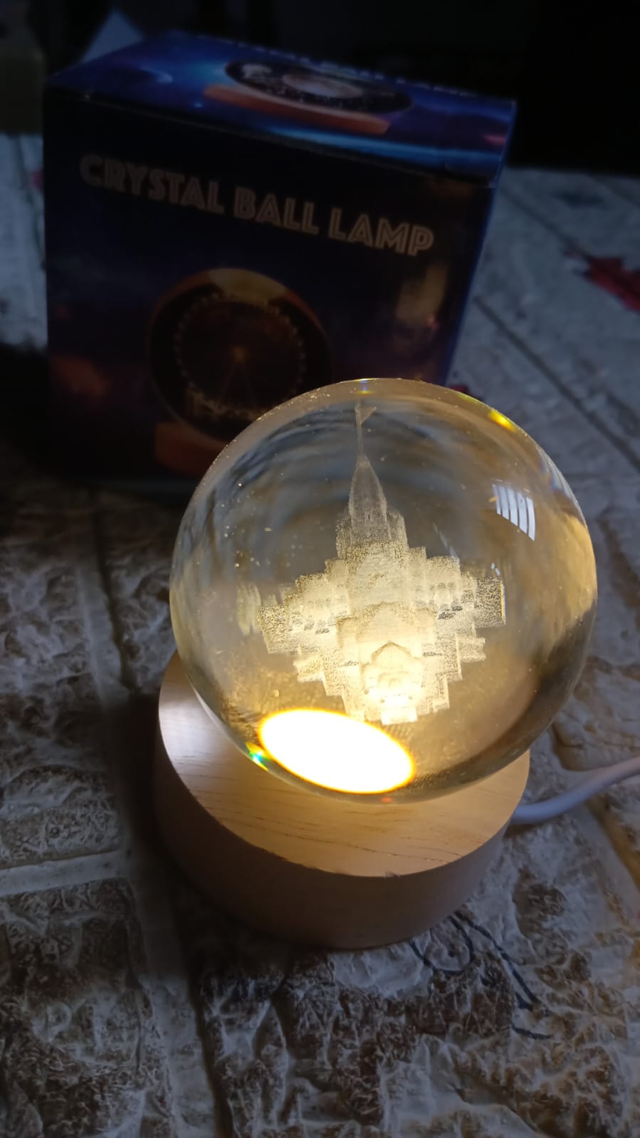 3D Crystal Ball lamps for Bedroom 3D Lamps for Home Decoration 3D Crystal Ball Night Light Gifts for Women Gifts for Men Room Decor Items for Bedroom for Friend and Family (1 Pc)