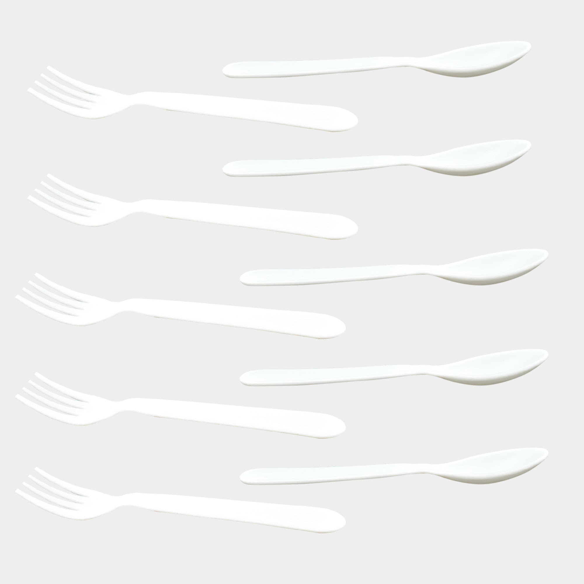 2422 Dinnerware Cutlery Premium Plastic Spoon And Fork Set - 10 pcs