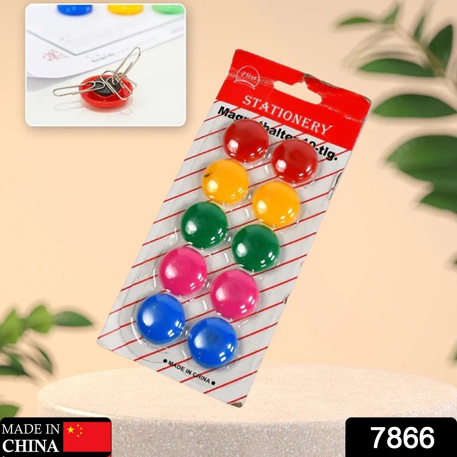 7866 Magnet Button Durable Magnetic Button Children Experiment Magnet Set || Magnet Toy Sets Round Shaped Magnet Set ( Set of 10 )