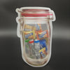 1074 Reusable Airtight Seal Plastic Food Storage Mason Jar Zipper (500ml)