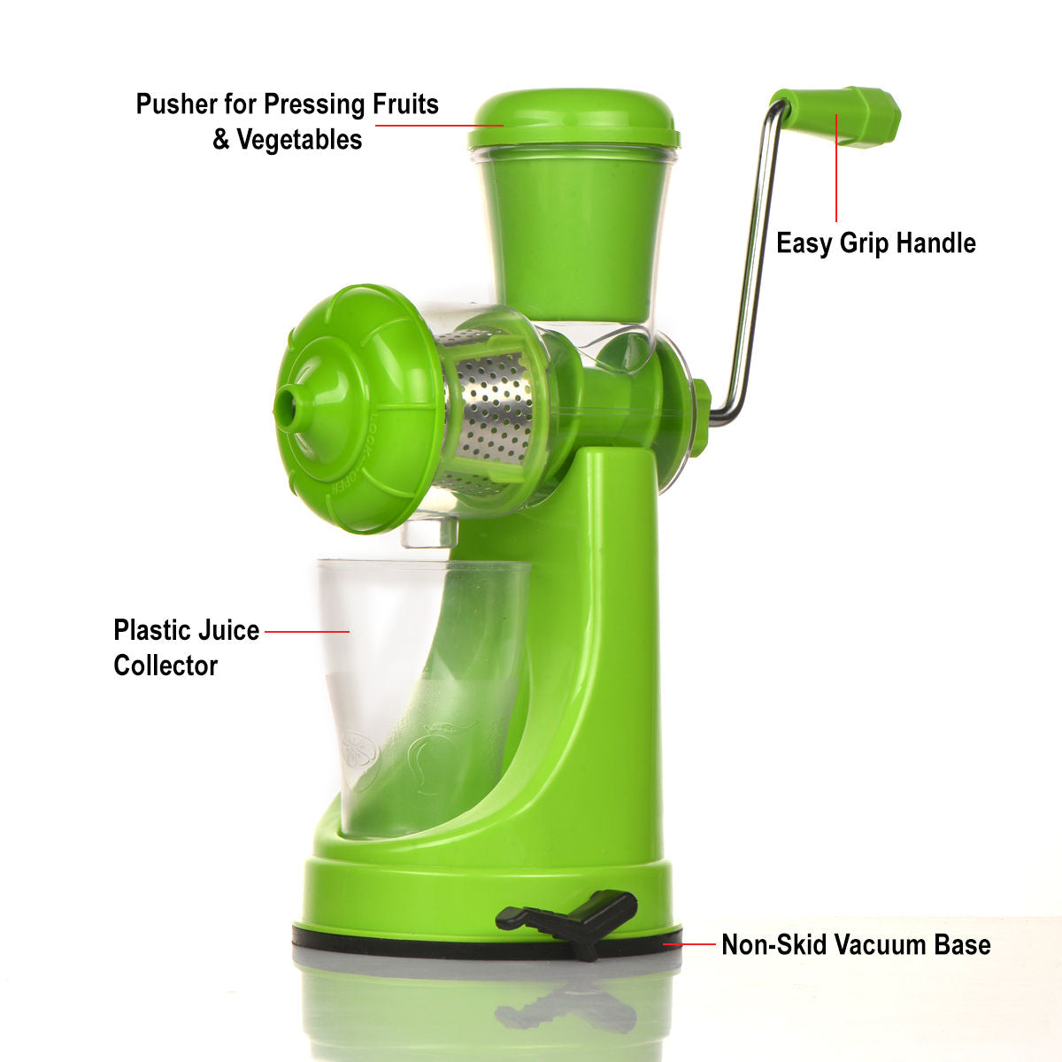 7013 Manual Fruit Vegetable Juicer with Strainer (Multicolour)