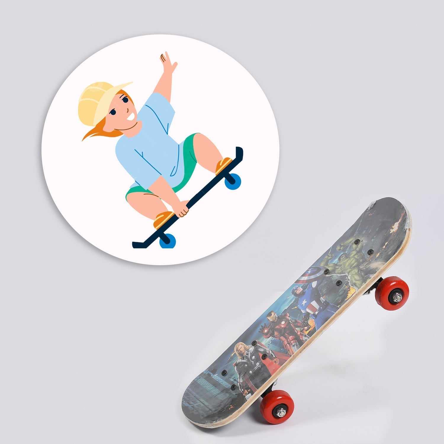 8042 Wood Skateboard Skating Board Lightweight Board Cool Skate Board for Beginner/Kids/Teens/Adult and Return Gift Item