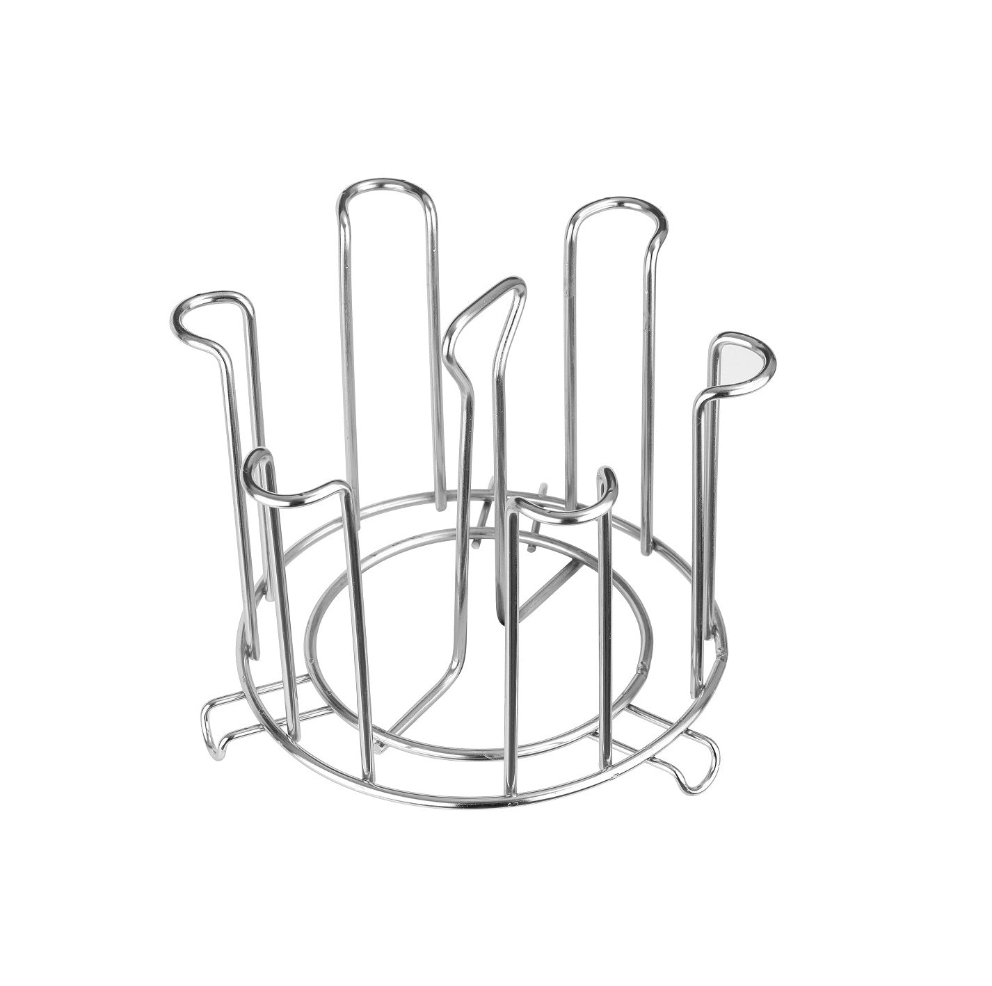 2741 SS Round Glass Stand used for holding sensitive glasses and all present in all kinds of kitchens of official and household places etc.