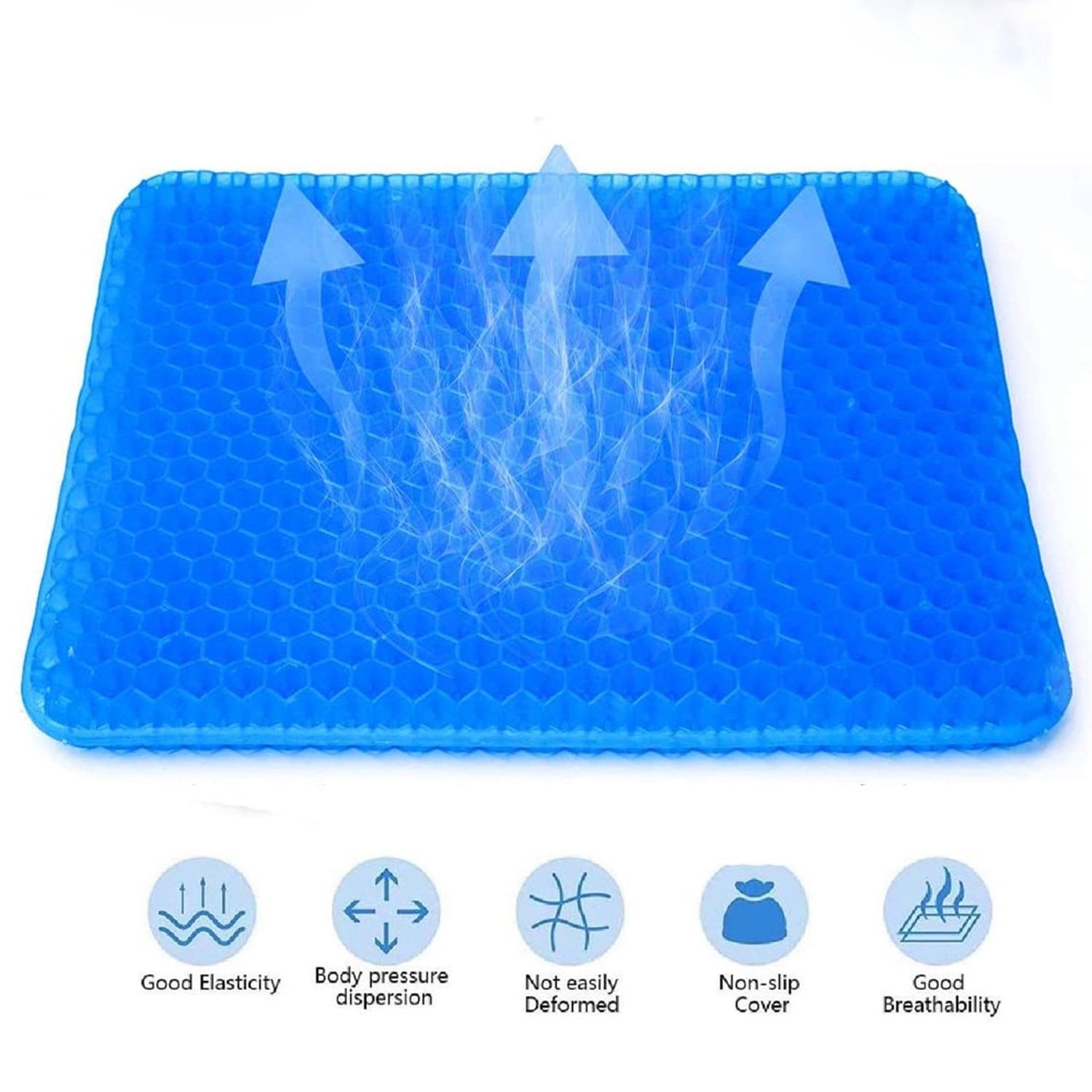 6019 Silicone Flex Pillow Gel Orthopaedic Seat Cushion Pad for Car