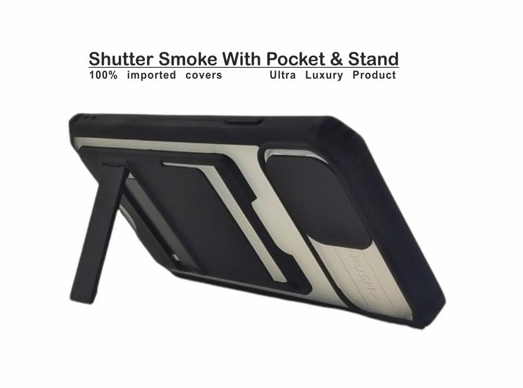 Shutter Smoke With Stand Hard Case For Samsung