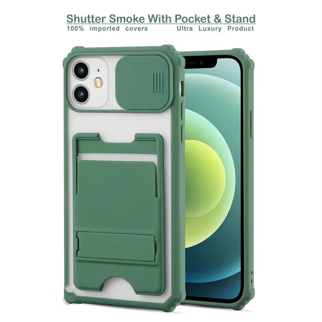 Shutter Smoke With Stand Hard Case For Vivo