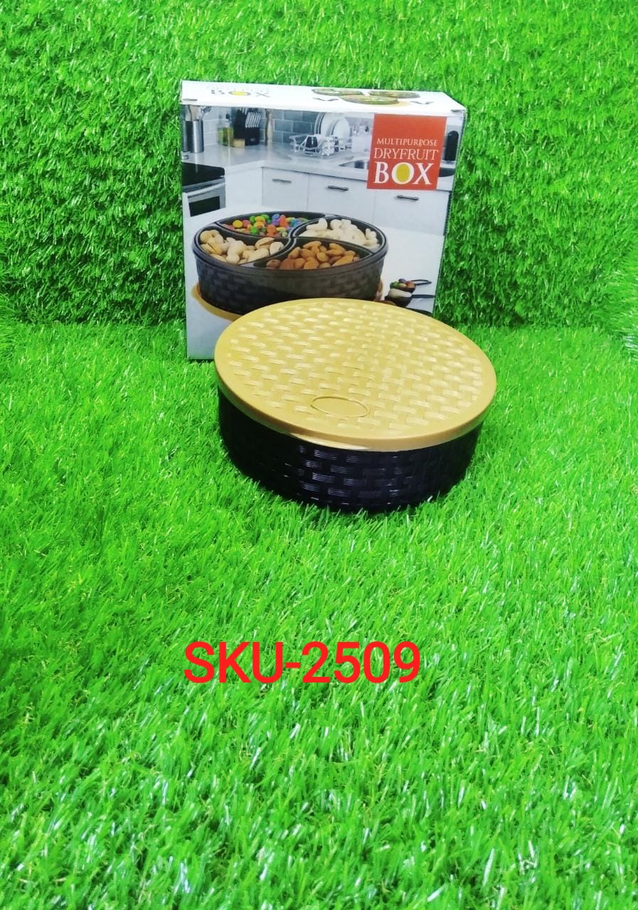 2509 Round Plastic Masala Spice Box