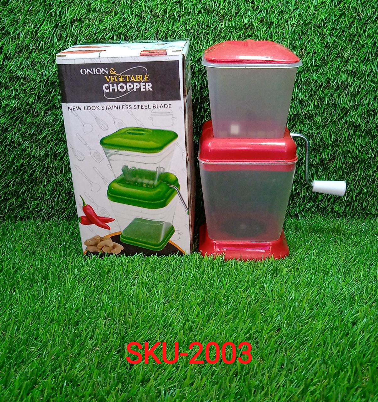 2003 Small Onion Chopper & Vegetable Chopper Quick Cutter with Rotating Blade