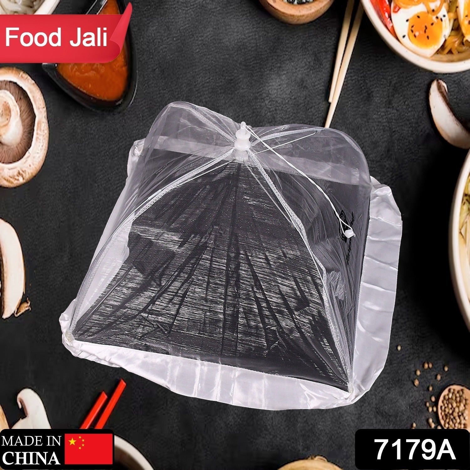 7179A  UMBRELLA FOOD COVERS MESH NET KITCHEN UMBRELLA PRACTICAL HOME USING FOOD COVER