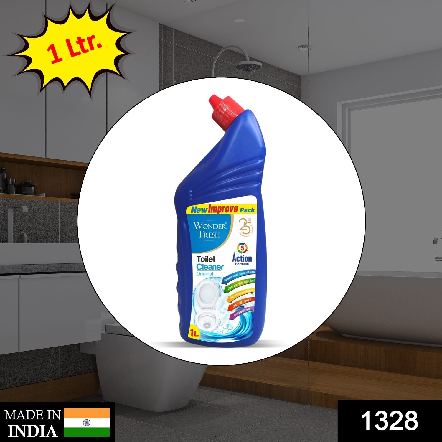 1328 Toilet Cleaner for Cleaning Toilet (1ltr) 