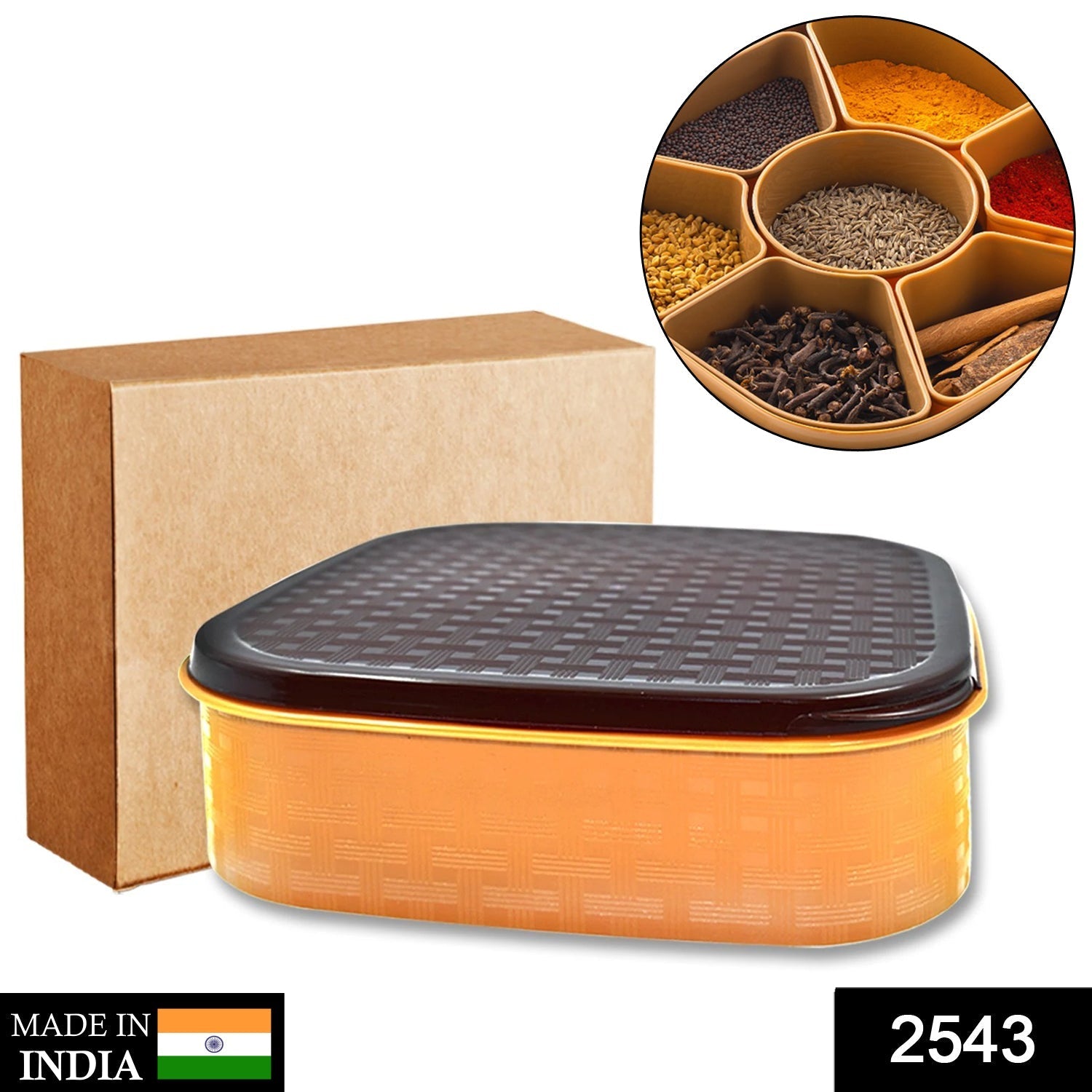 2543 Masala Rangoli Box Dabba for keeping Spices 