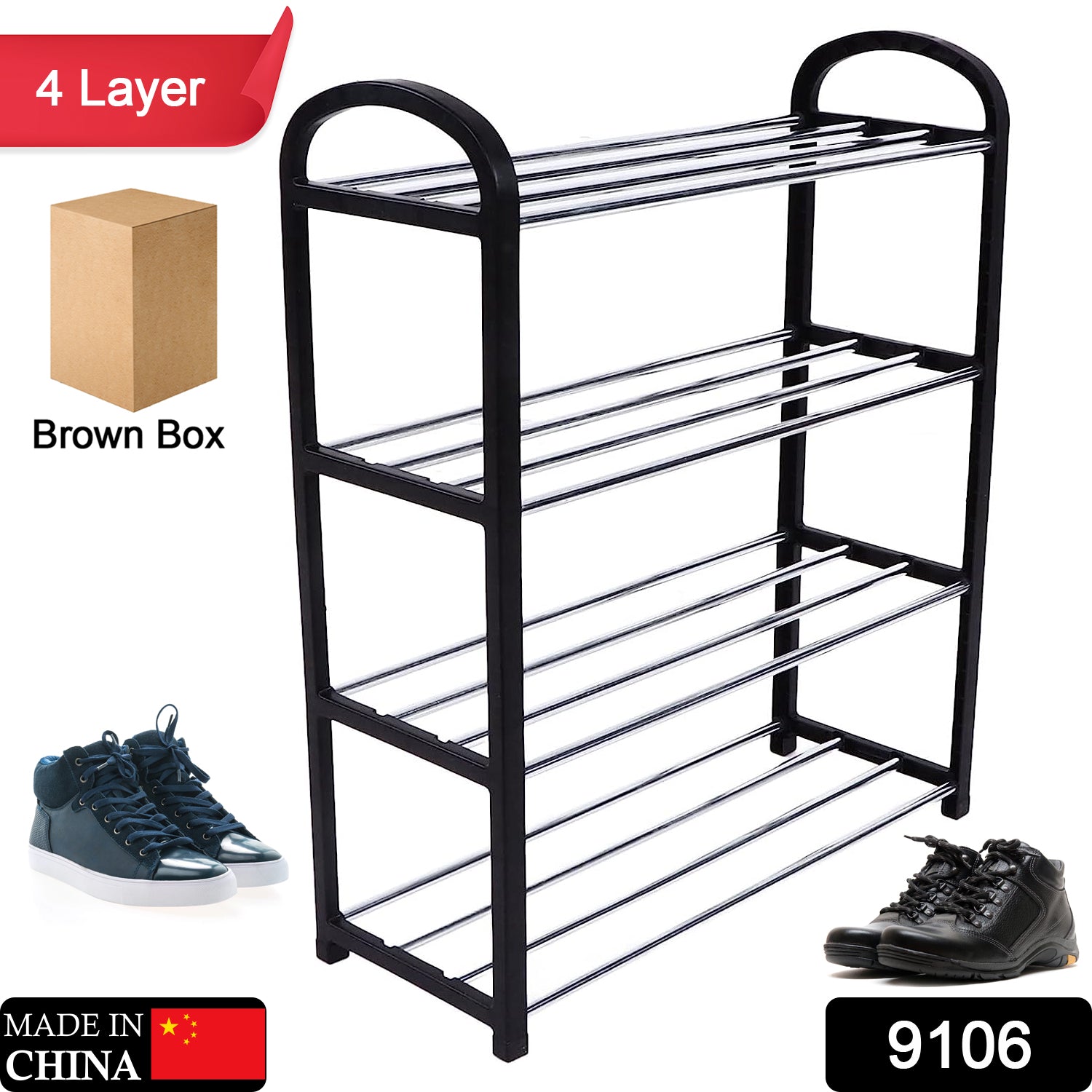 9106 4 Shelves Shoe Rack 