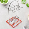 5191 2in1 Cup & Dish Stand Steel 26cm For Kitchen & Home Use 