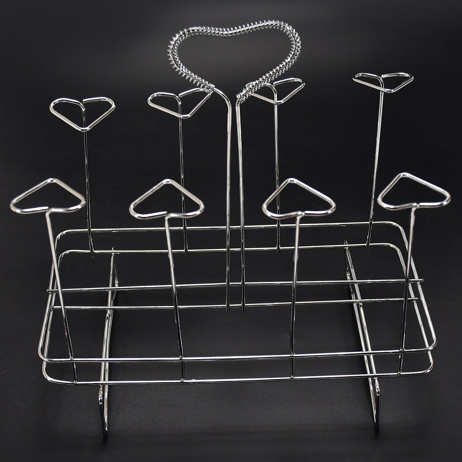 5132 Multipurpose Stainless Steel Glass Holder for Kitchen Dining Table ( 9 Glass Stand ) 