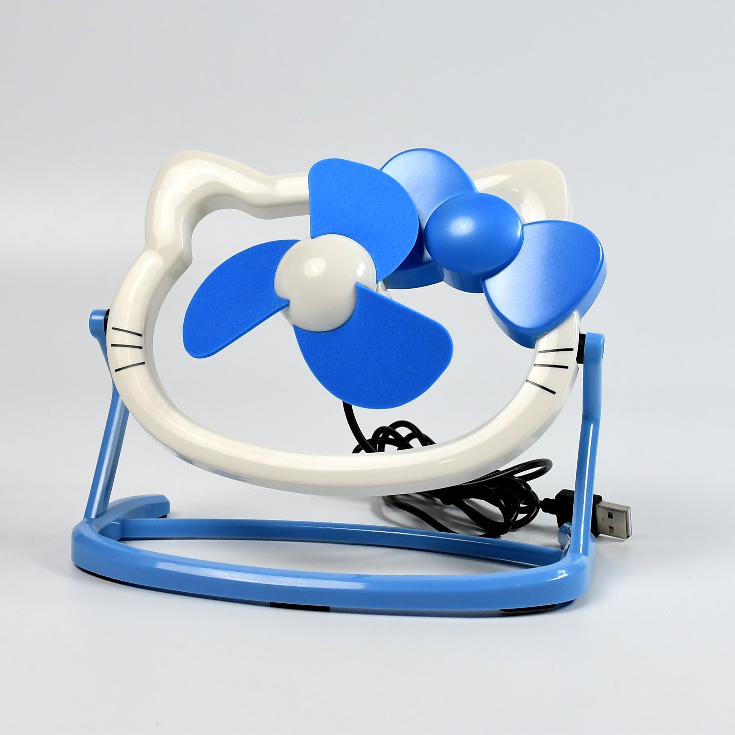 7708 HELLO KITTY CARTOON FAN CUTE BRIGHT COLOR DESKTOP OFFICE USB MINI FAN PERSONAL DESKTOP FAN 